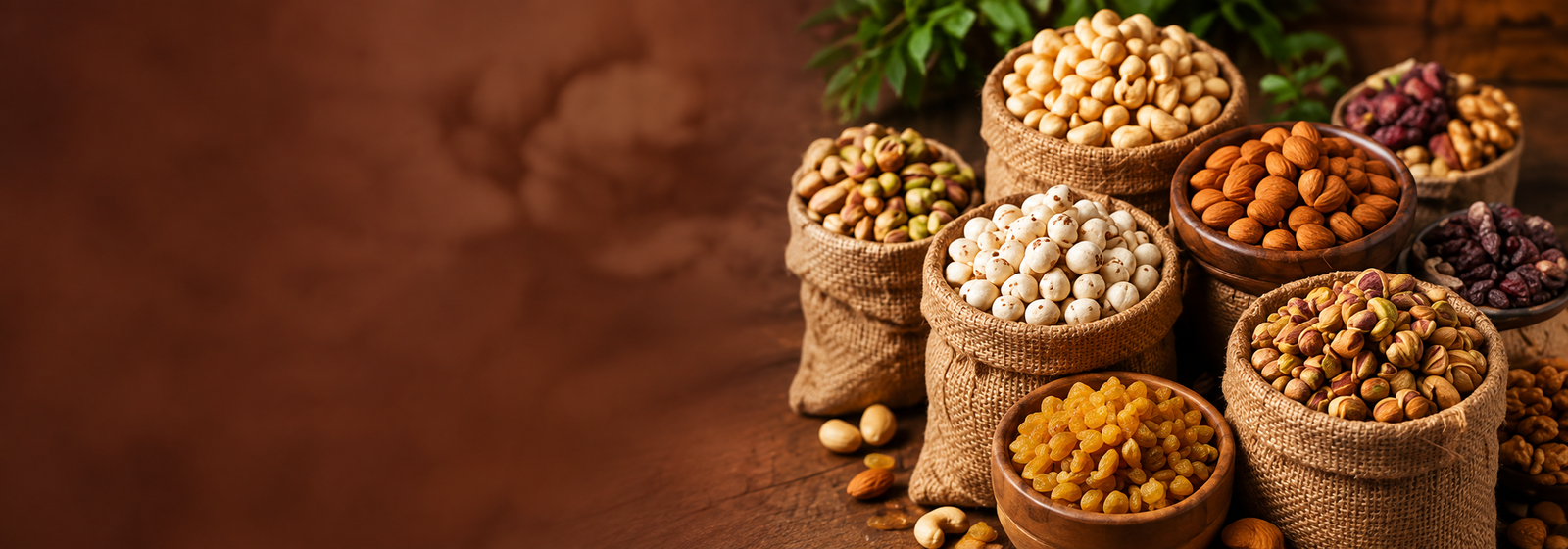 Bulk dry fruits sacks